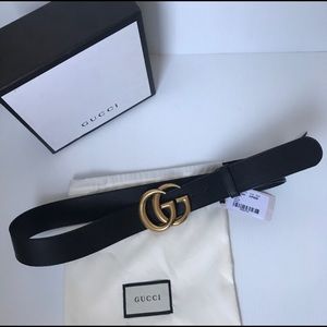 Gucci Marmot Authentic Black&Gold Belt